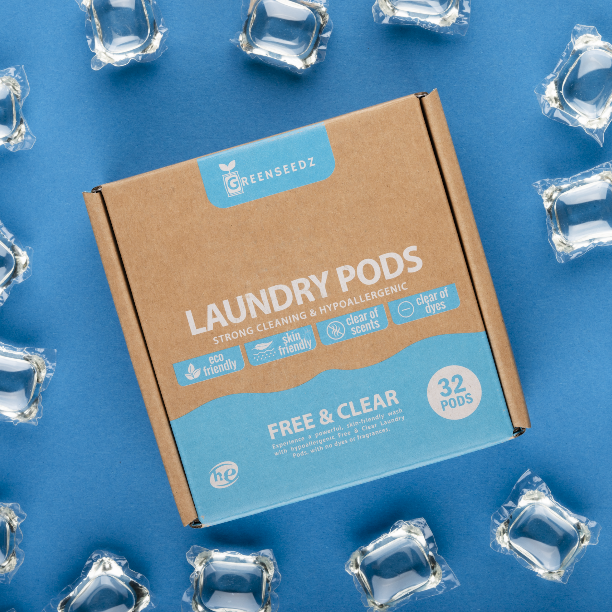 Free & Clear Laundry Detergent Pods, 32 Pacs